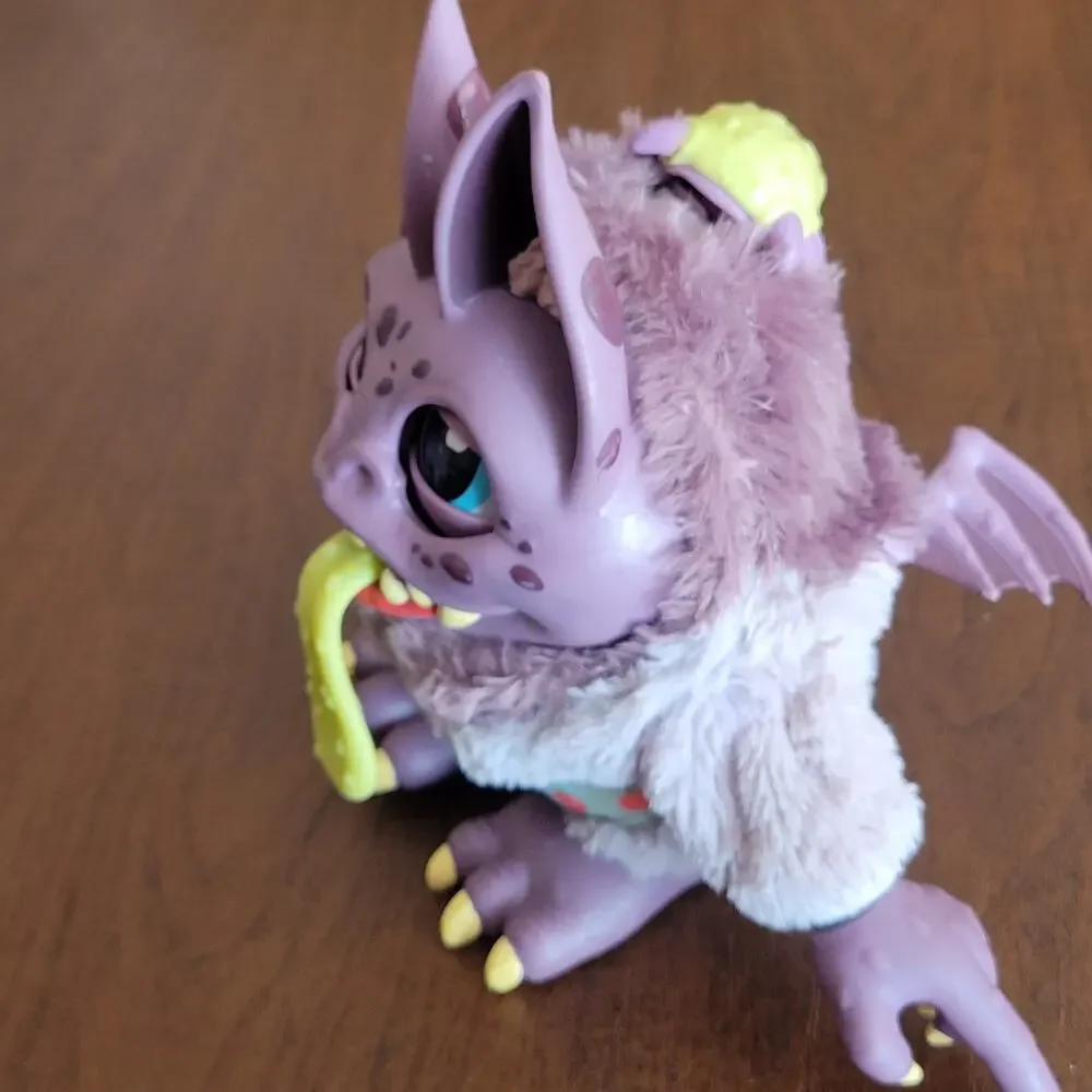 Crate Creatures Surprise Big Blowout Guano Purple Monster Bat Talking Plush Toy